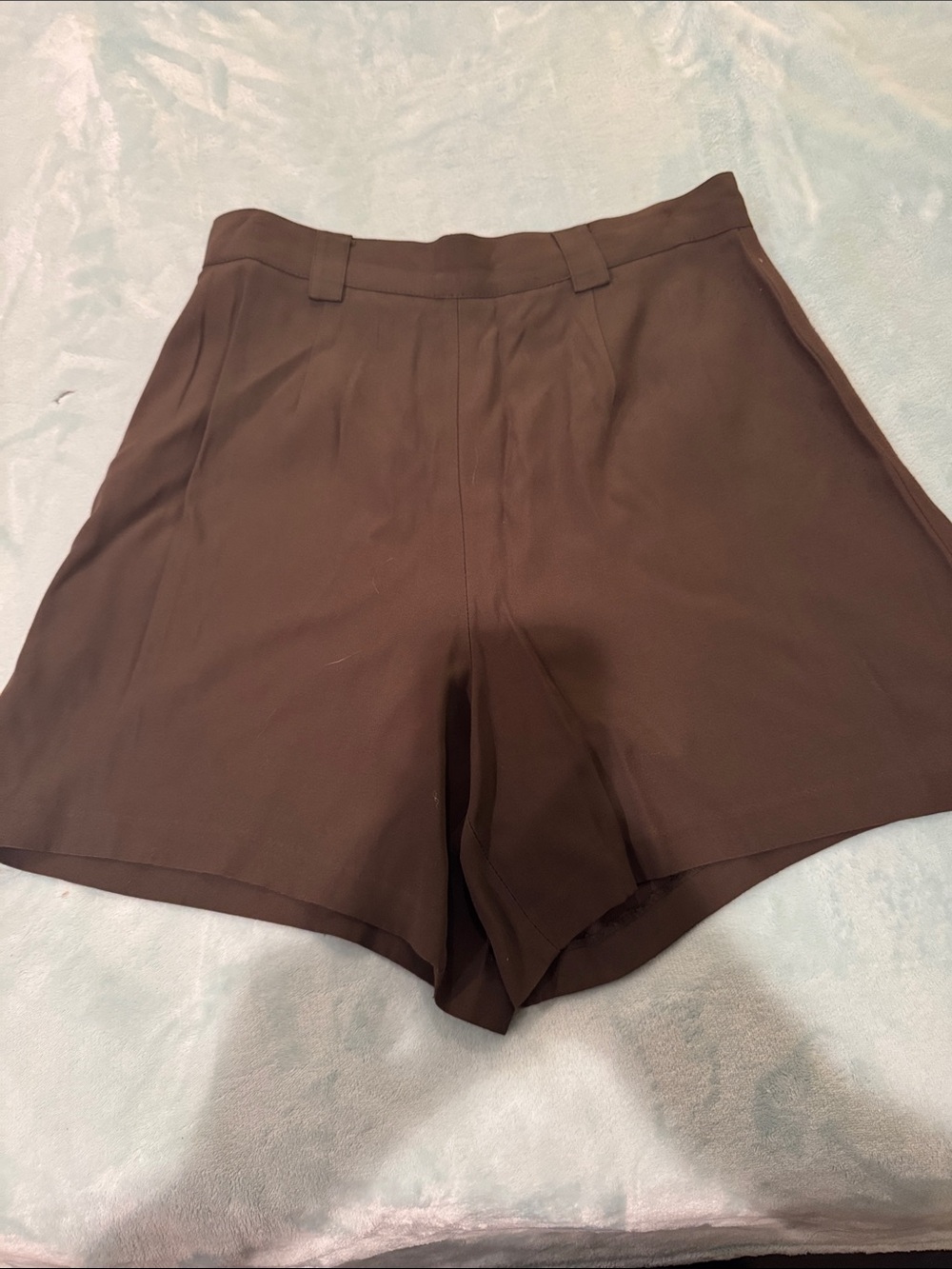 High-Waist Brown Women’s Dress Shorts